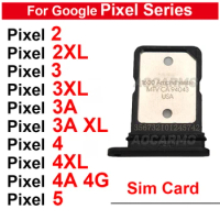For Google Pixel 4 4A 4G 3 3A XL 3XL 4XL SIM Card Socket Slot Sim Tray Holder Repair Replacement Parts