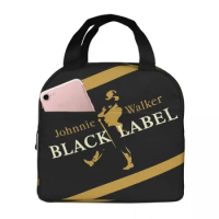 Johnnie Walker Insulated Lunch Bags Waterproof Picnic Bags Thermal Cooler Lunch Box Lunch Tote for Woman Work Kids School