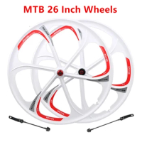 26 Inch Mountain Bike Wheels Magnesium Alloy Bearing Hubs Wheelset Bicycle MTB Fit Disc Brake Quick Release Cycling Parts