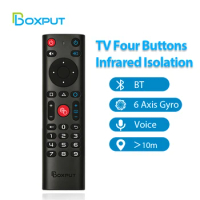 BOXPUT BPR3S BT Air Mouse Voice Function IR Learning 2.4G Wireless Remote Controller With Gyroscope for Android TV Box Strick PC