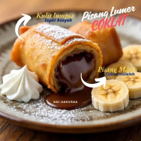 PISANG LUMER (HALAL) 10 Pcs - Coklat Strawberry Bluberry Melon Nanas - COD Frozen Food Kulit Lumpia 