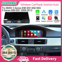 JUSTNAVI Wireless Apple CarPlay Android Auto for BMW 3 Series E90 E91 E92 E93 CIC System 2009-2013 AirPlay with HDMI Functions