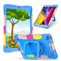 With Shoulder Strap Rotate PC Stand Tablet Case for iPad 9 8 7 9th 7th 8th 10.2 2021 2020 2019 iPad9 iPad8 Cover Silicone Fundas