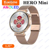 2024 KIWITIME HERO Mini AMOLED Smart Watch Luxury 1.32inch Heart Rate Blood Pressure Monitor Sports Fitness Smartwatch for Women