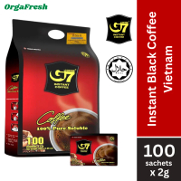 Kopi G7 Black Vietnam Coffee 100 Sachets (2g) | Kopi Asli Trung Nguyen | 0 GULA SUSU | G7 Instant Co