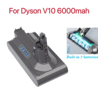 25.2V 6000mAh Para Dyson V10 SV12 V10 Absoluto V10 Fluffy ciclone V10 Bateria Cordless Vacuum Cleaner para Dyson V10 bateria