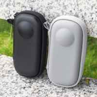 Carrying Case PU Mini Hard Shell Storage Bag Hard Shell Protective Case Anti-scrach for Insta 360 X3 One X2 Action Camera