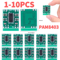 1-10pcs PAM8403 Module 2 Channel Audio Amplifier Module Class D Super Mini Digital Amplifier Board 2*3W DC2.5-5.5V Power Supply