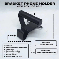 baru PAKET BRAKET HOLDER GPS HP PCX 160 2025 ROADSYNC PHONE HOLDER ALUMUNIUM LOGAM STAND GPS HP