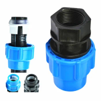 Plastic PE water pipe quick connection female thread 1/2 "3/4" outer wire direct quick connection 20mm 25mm 32mm 40mm 50mm