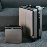 NEW 20"24"inch Rolling Luggage with Laptop Bag Business Travel Suitcase Case Men Universal Wheel Trolley PC Box Trolley Luggage