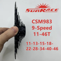 Sunrace 9 Speed CSM983 11-46T 50T Bike 9S 9V MTB Cassette For SRAM Flywheel XT LS Cheap DH Free shipping
