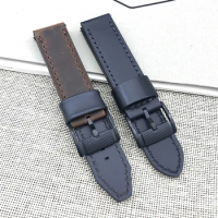 Genuine Leather Watchband 22mm strap With mat for fossil FS4656 FS4682 FS5586 watch band handmade mens leather bracelet