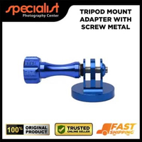 Gopro Tripod Mount Adapter Metal With Thumb Screw Blue