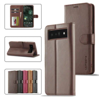 Flip Leather Case For Google Pixel 7 Pro Wallet Card Slot Cover For Google Pixel 6 Pro Luxury Stand Bags Phone Cases Coque Etui