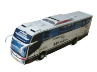 MINIATUR BUS PARAWISATA JB5 PAPERCRAFT BUS JETBUS 5 TERBARU SKALA 1:50 KIDS PANDA TUA  MUDA MSM FADE