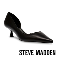 STEVE MADDEN-LOWRIDER 側簍空尖頭高跟鞋-黑色