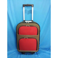 Vali Kéo Du Lịch Laka Màu Nâu Phối đỏ Có Nắp - 26 inch