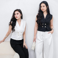 Keana Vest Top /  Top Semiwool  / Atasan Campuran Wool- GURLBUCKET