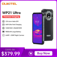 Oukitel WP21 Ultra Rugged Phone 6.78' FHD+ 9800mAh 12GB 256GB Cell Phone 64MP G99 120 Hz Mobile Phone 66W