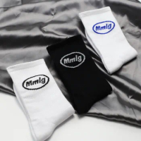 5 pair Korean wild ulzzang trend socks Mmlg letter socks men and women cotton socks