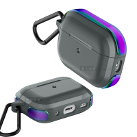 刀鋒TREK AirPods Pro 2 第2代 鋁合金雙料藍牙耳機盒保護套(躍動流線虹)