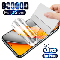 3PCS Hydrogel Film for Poco X3 Pro X3 NFC M5S M5 Screen Protector for Xiaomi Poco F3 F4 GT F2 F5 Pro M3 M4 X4 X5 Pro 5G Film