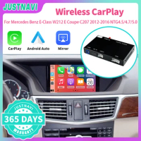 JUSTNAVI Wireless CarPlay For Mercedes Benz E-Class W212 E Coupe C207 2012 - 2016 With Android Auto Mirror Link AirPlay Car Play