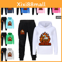 Steves Lava Chicken Children Hoodie And Jogger Set With Cotton For Comfortable Play And School Days