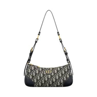 Christian Dior 30 Montaigne Wanderlust Mini Bag Oblique Jacquard Blue Beige Blue