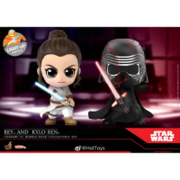 In Stock Original Hottoys Cosbaby Rey and Kylo Ren Star Wars The Rise of Skywalker Movie Character Model Collection Artwork Q