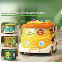 Wisdom Busy Board 8 in 1: Mainan Edukasi Montessori dengan Kotak Musik, Baby Rattle, Puzzle Sensorik