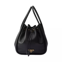Prada Darling Leather Mini Bucket Bag Black