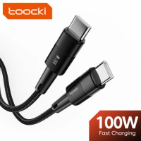 Toocki 5A Type C Cable PD 100W Fast Charging For Samsung Xiaomi HuaWei USB Data For Macbook Wire Cord Phone Cable 0.25 1 2 3m