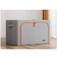 布藝收納箱【星空灰-無窗款-仿麻面料】【24L中號(長40*寬30*高20cm)】  