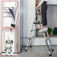 Telescopic Aluminium Ladder Extension Foldable Portable Straight Ladders Multi Purpose Household Tools