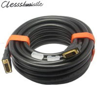 OD10mm DVI-D DVI To DVI (24+1) Male to Male Cable 1.5m / 3m / 5m / 10m / 15m / 20m Dual channel Digital Link For Cabling system