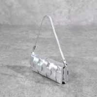 Polene Tas POLENE NEITI SILVER METALLIC SHOULDER BAG 100% ORIGINAL