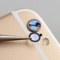 Glass Back Camera Lens with Tape Replacement for Apple iPhone 11 Pro X XS Max XR 8 7 6s 6 plus Sapphire Crystal Rear Camera Lens