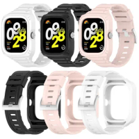 2 In 1 For Redmi Watch 4 Case + Strap Waterproof Smart Watch Protector Shell and Band Wristband Replacement Watch Accessories