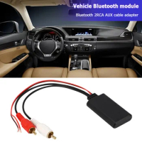 Bluetooth-compatible Audio Cable Module Music Audio Stereo Receiver for Vehicles with 2RCA Interface Car Electronics Accessories