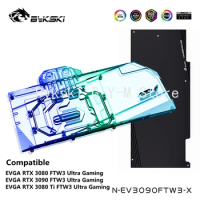 Bykski 3090 3080 GPU Water Block For EVGA RTX3090 3080 FTW3 ULTRA GAMING Graphic Card,VGA Cooler 5V/12V M/B SYNC,N-EV3090FTW3-X