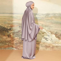 Lozy Hijab - Medina Prayer Set New Series (Mukena Polos Bahan Satin Silk Ringan Adem) Lavender