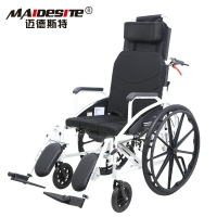 【輪椅】邁德斯特手動輪椅輕便可折疊老人帶坐便可平躺多功能手推代步車