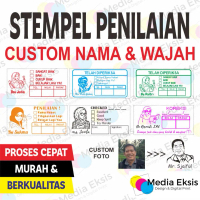 Stempel Nilai Guru / Penilaian / Koreksi / Checked / Reward / Stempel Custom Wajah sendiri