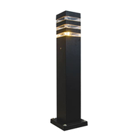 โคมไฟเสาสนาม E27x1 LUZINO รุ่น GD-ABZ13-E27-3C-600 สีดำ - ใส