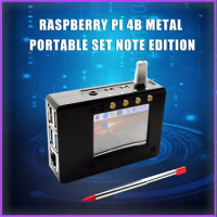 Raspberry Pi 4B Metal Portable Set Note Edition With CNC Aluminum Case +2.4 Touch Screen + Fan for Raspberry pi 4B