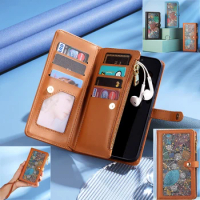 Zipper Wallet Case Anti Theft Flip Cover For Motorola Moto G200 G31 G20 G10 G41 E40 E20 Edge 30 Pro X30 S30 Magnetic Phone Case