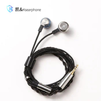 Temperament/Ksearphone DB1/DB1E In Ear Metal Earphone Titanium alloy Flat Head Earbuds With 2Pin Detachable Cable Earbuds