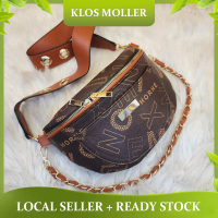 Elegant Plain Chain Zipper Crescent Package Sense Of Luxury Versatile Small shoulder bag for Women (